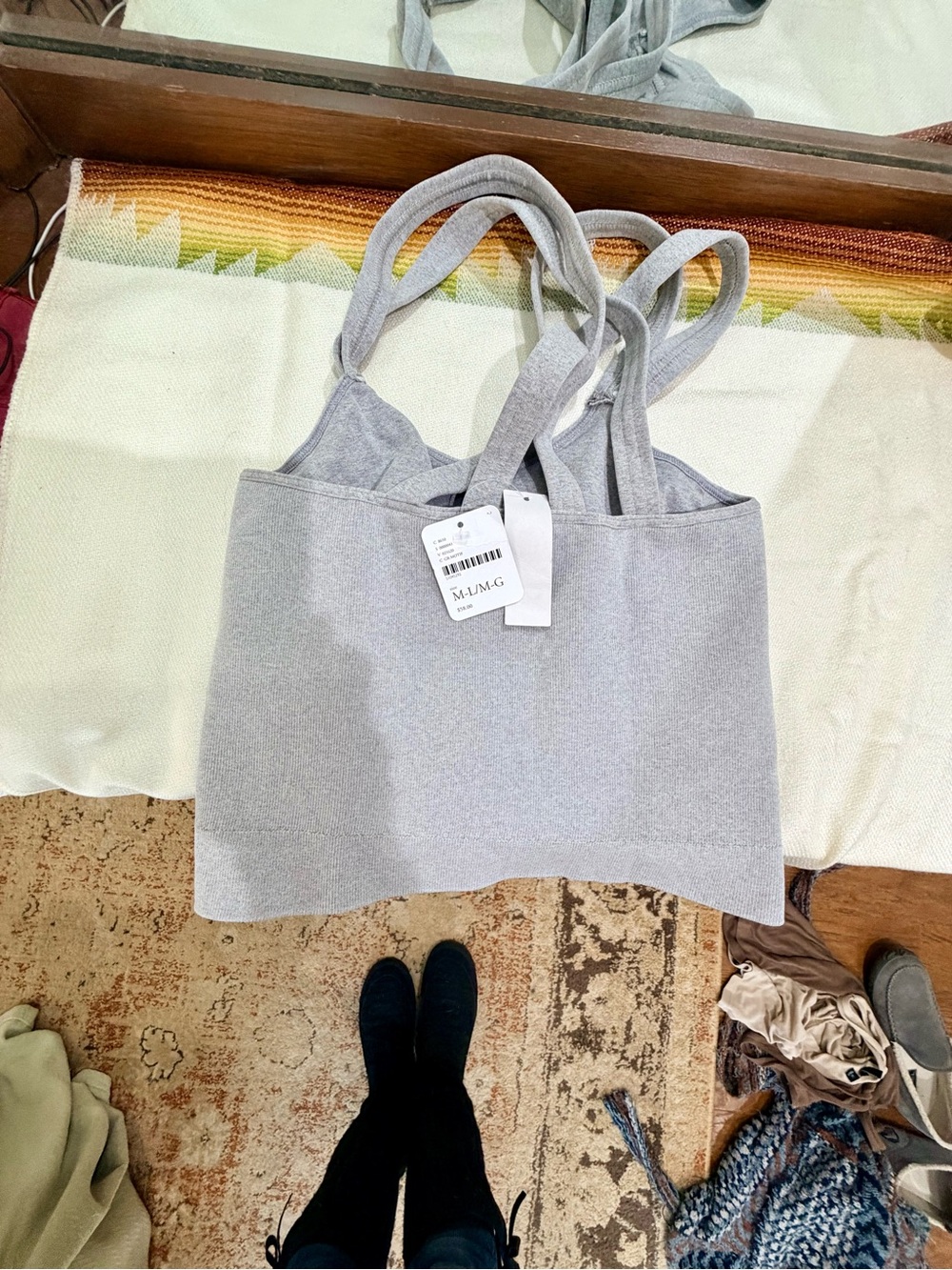 FP Movement by Free People Gray Strappy Seamless Bralette - Picture 4 of 5